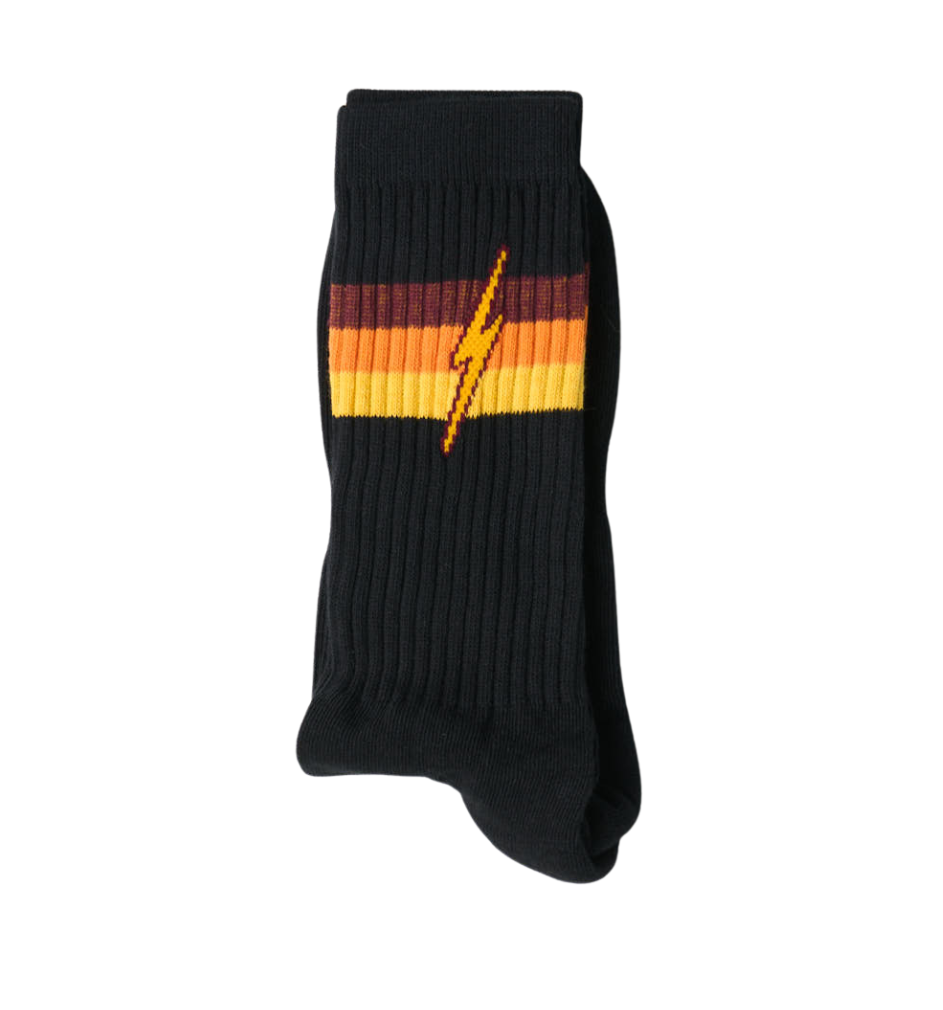 Meia Lightning Bolt Stripes - Preto