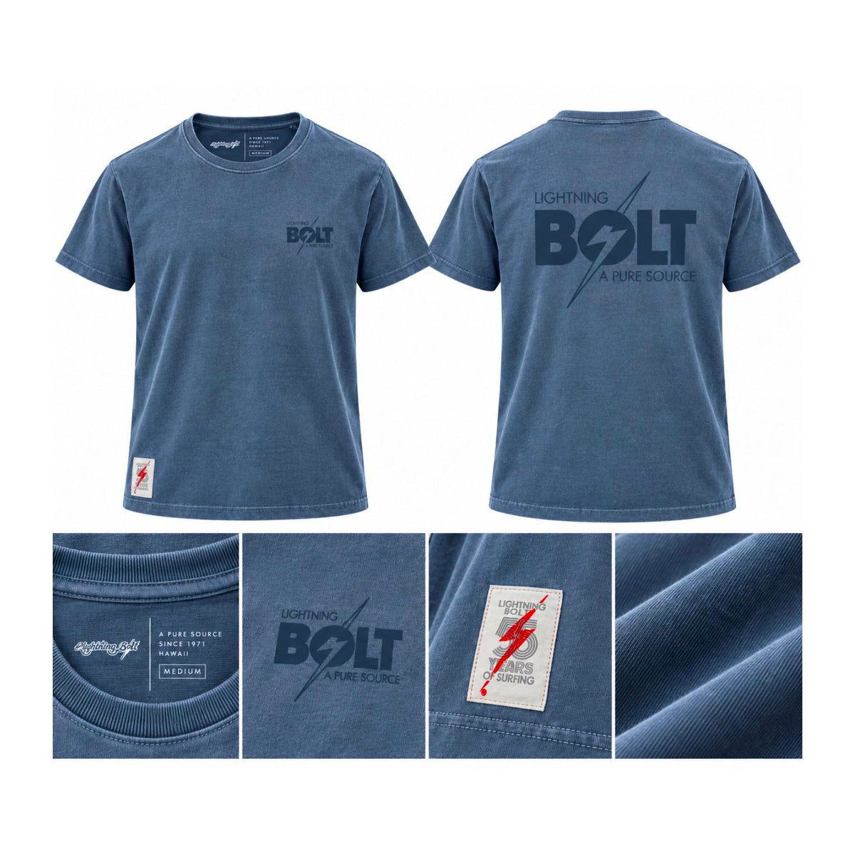 Camiseta Estonada Bolt A Pure Source 55 Anos – Azul