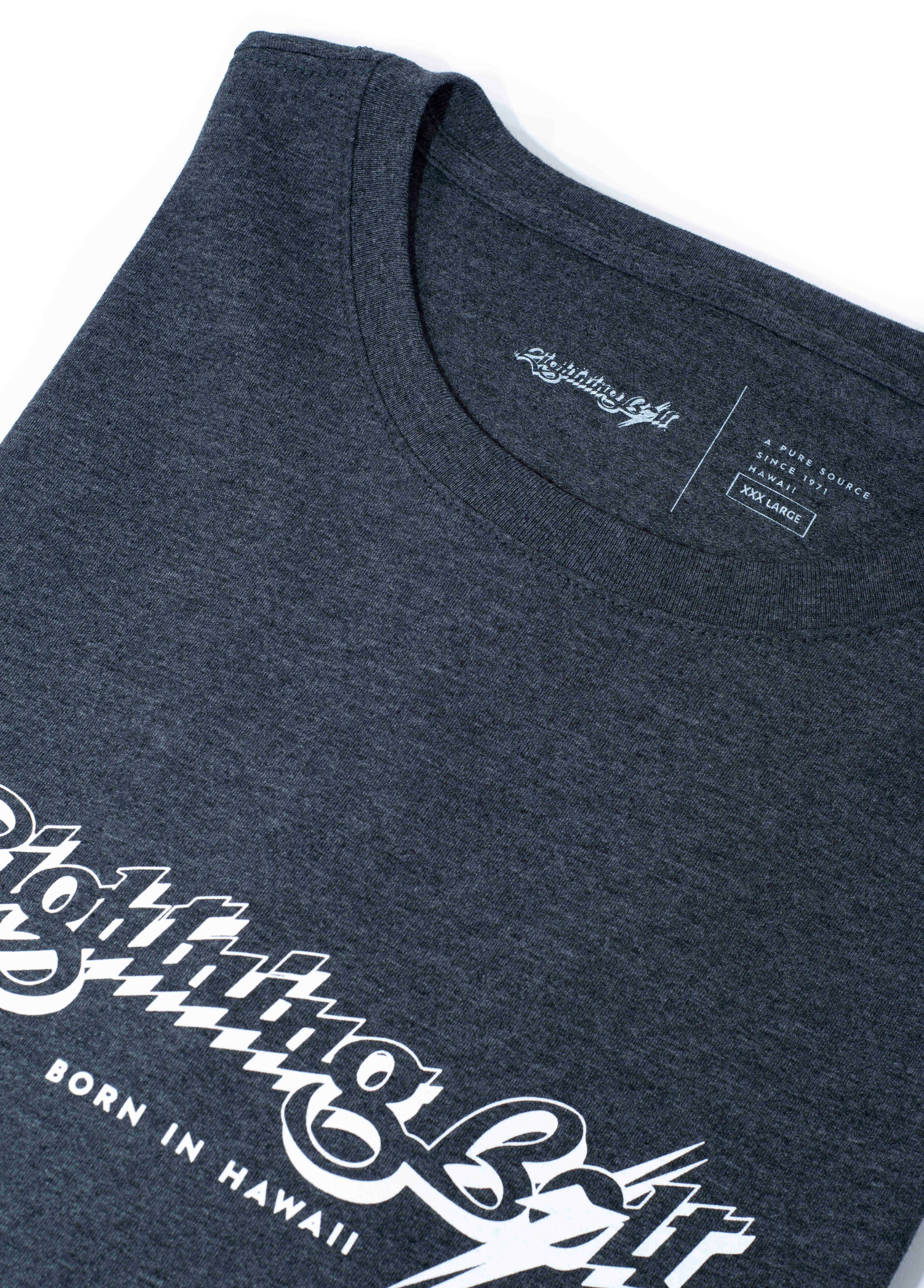 Camiseta Plus Size Logo Lightning Bolt - Cinza