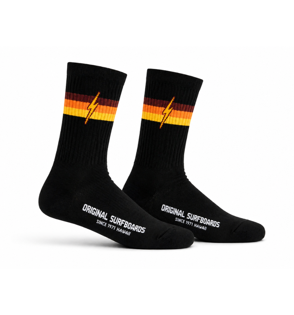 Meia Lightning Bolt Stripes - Preto