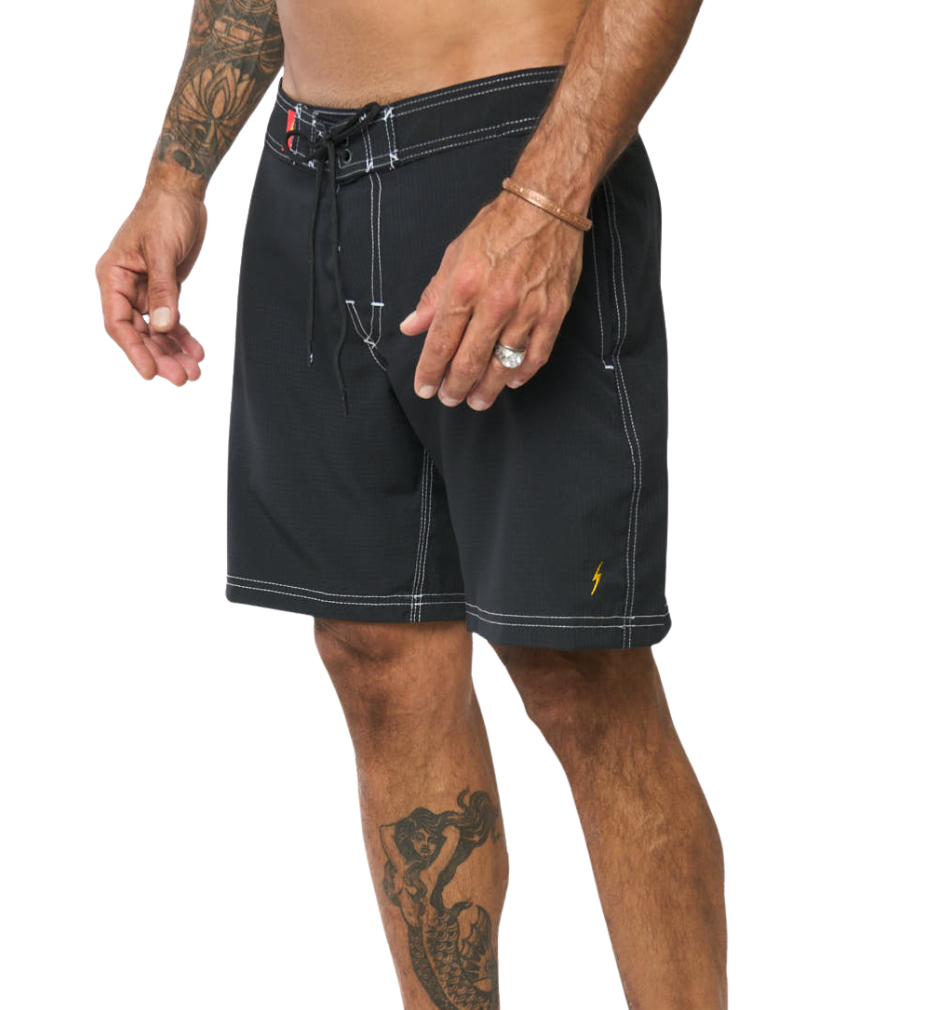 Bermuda de surf híbrida 17" Mr. Zen - Preto