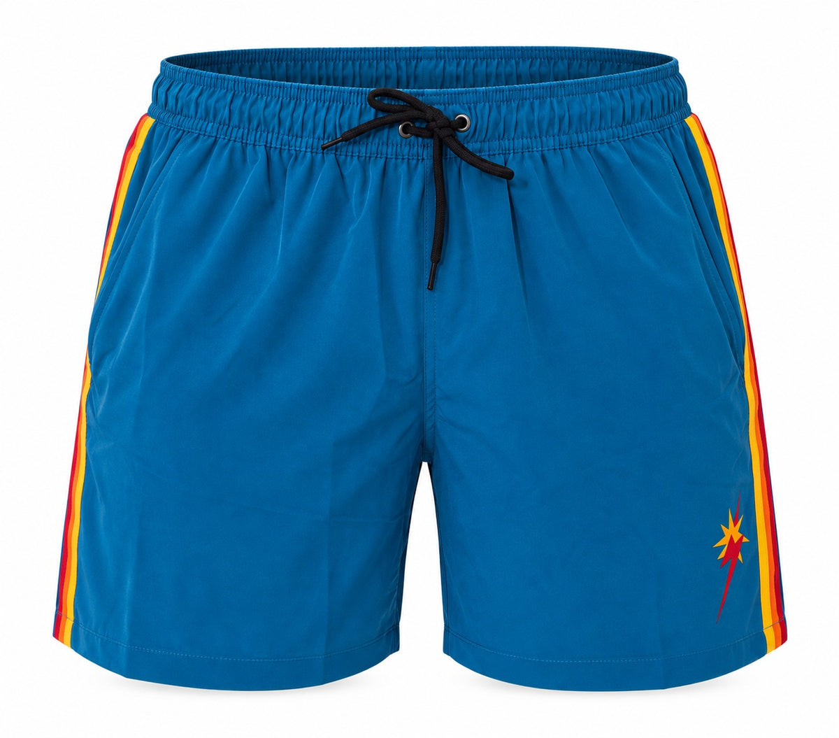 Shorts Retrô Plus Size 16" Star Bolt - Azul