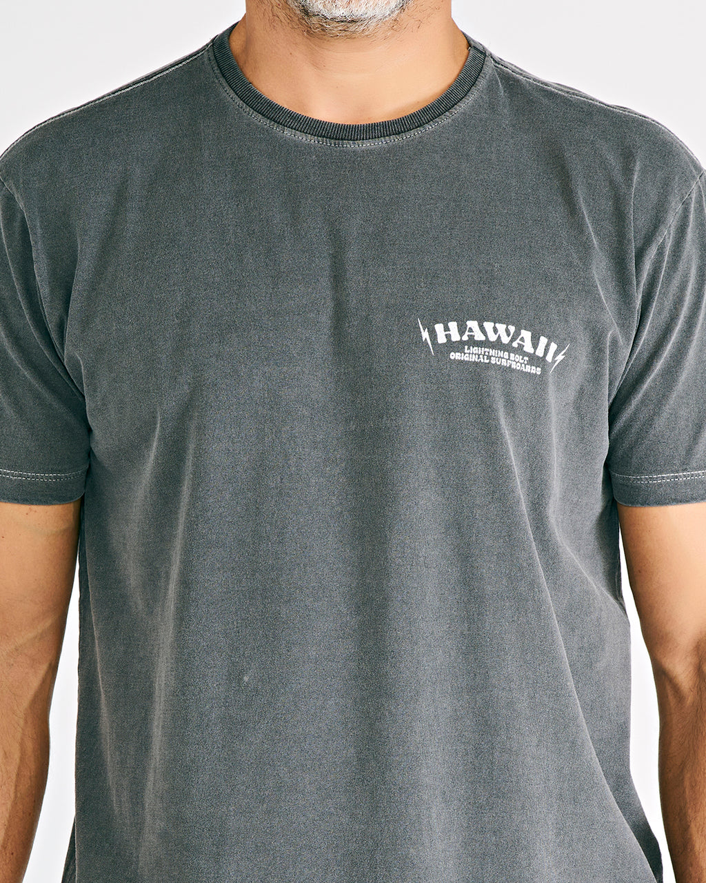 Camiseta Hawaii Lightning Bolt - Cinza