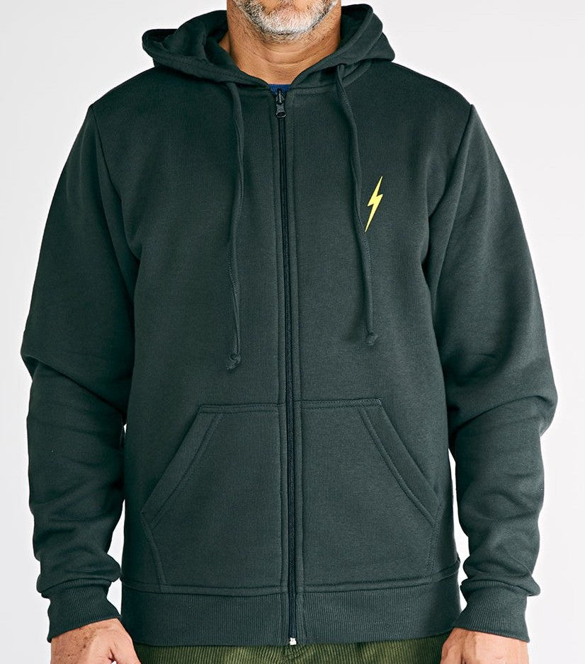Moletom Aberto com Zíper Rainbolt - Chumbo
