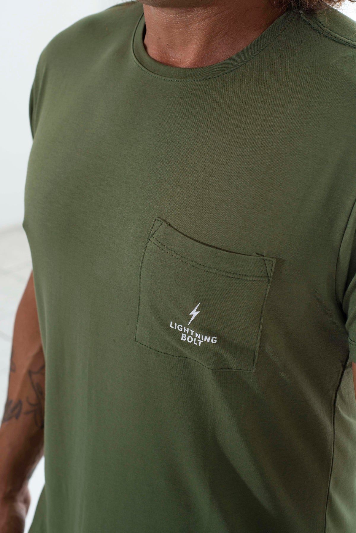 Camiseta Jungle Algodão Pima Com Bolso - Verde