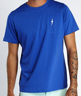 Camiseta Algodão Pima Oahu Lightning Bolt _ Royal