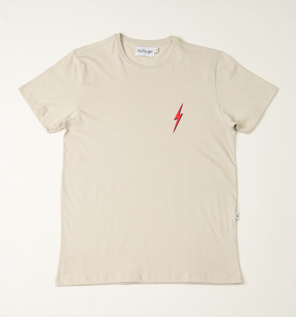 Camiseta Heritage Lightning Bolt - Bege