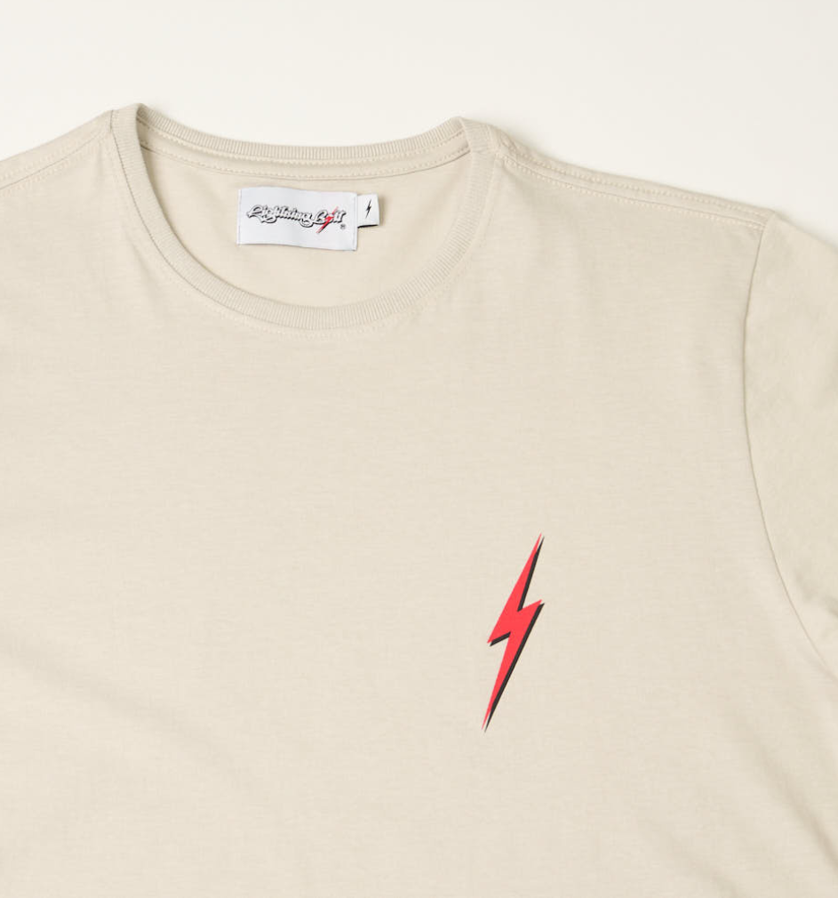 Camiseta Heritage Lightning Bolt - Bege